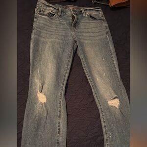 Lucky Brand Blue Distressed Straight Leg Jeans